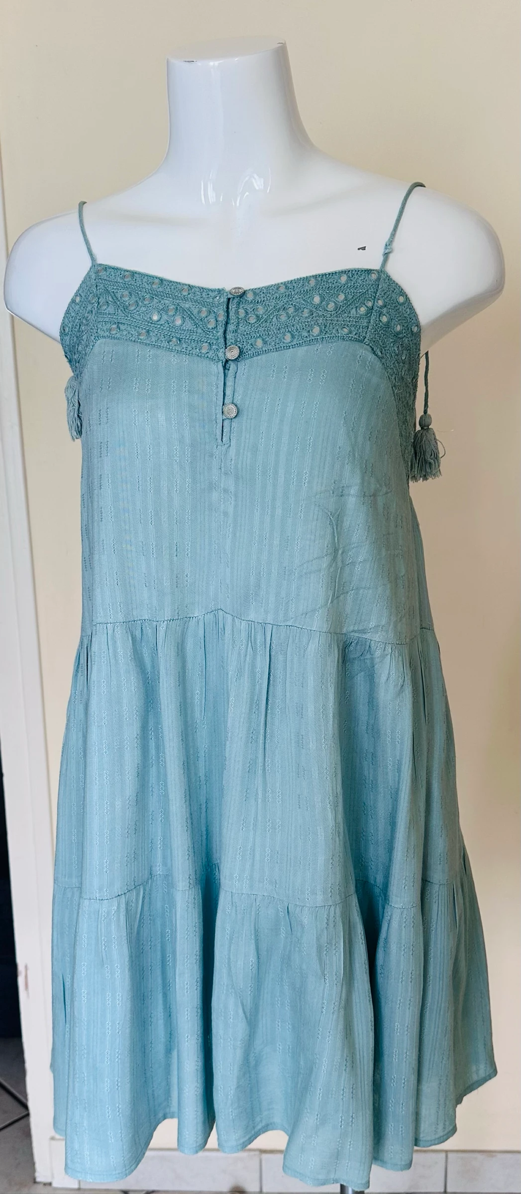 Vestido de Verão Verde Amêndoa Creeks – Tamanho 36 – Muito Bom Estado – photo 3